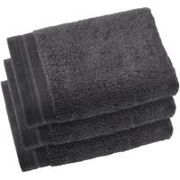 De Witte Lietaer gastendoekjes Contessa 40 x 60 cm donkergrijs 3 stuks - thumbnail