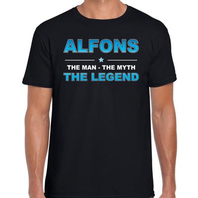 Alfons Voornaam cadeau - The man, The myth the legend - zwart - voor heren - verjaardag