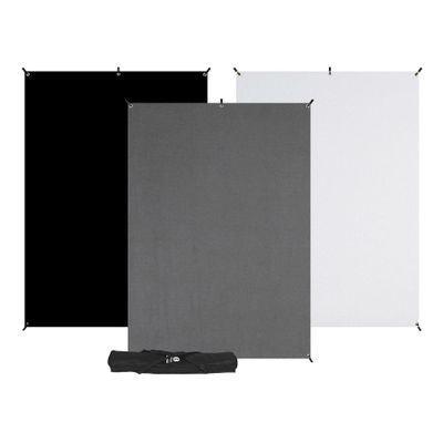 Westcott X-Drop 3-Pack Sweep Backdrop Kit (5' x 12') OUTLET Westcott X-Drop 3-Pack Sweep Backdrop Kit (5' x 12') OUTLET