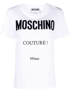 Moschino t-shirt en coton biologique à logo imprimé - Blanc