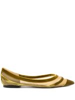 Jimmy Choo ballerines en velours - Or - thumbnail