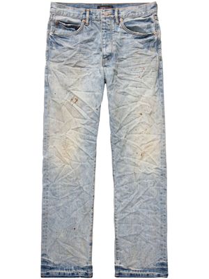 Purple Brand jean droit à effet froissé - Bleu