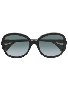 Gucci Eyewear lunettes de soleil à monture ronde oversize - Noir