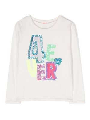 Billieblush sweat en coton à sequins - Tons neutres