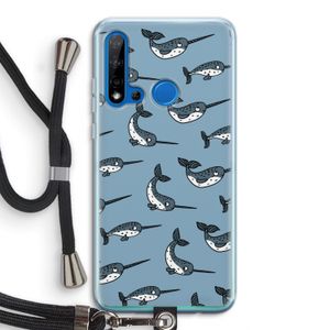 Narwhal: Huawei P20 Lite (2019) Transparant Hoesje met koord