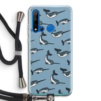 Narwhal: Huawei P20 Lite (2019) Transparant Hoesje met koord