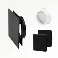 Sunshower ventilatierooster t.b.v. Pure, Pure Duo, Pure XL, Deluxe 2 stuks 13x13cm black