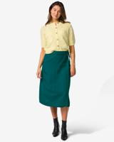HEMA Dames overslagrok Inez regular fit met overslag donkergroen (donkergroen) - thumbnail