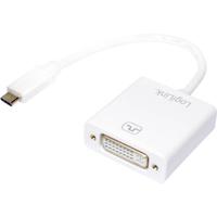 LogiLink UA0245A USB / DVI Adapter [1x USB 3.2 Gen 2 stekker C (USB 3.1) - 1x DVI-bus 24+5-polig] Wit 14.00 cm - thumbnail