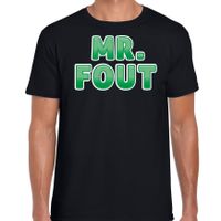 Verkleed t-shirt voor heren - Mr. Fout - zwart/groen - carnaval - thumbnail