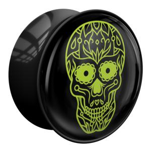 Double Flared Plug met Magic Skull Design Acryl Tunnels & Plugs