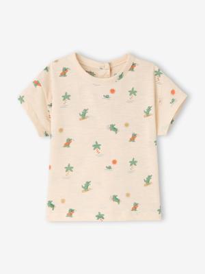 T-shirt palmbomen biologisch katoen ecru T-shirt palmbomen biologisch katoen ecru