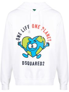 DSQUARED2 hoodie à logo imprimé - Blanc