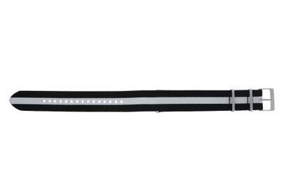 Fossil (Smartwatches) horlogeband S221320 Textiel Zwart 22mm