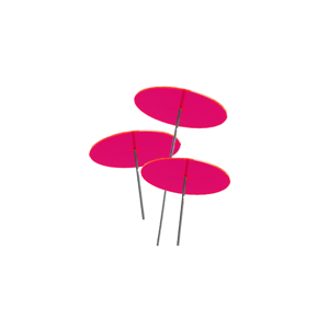 3 stuks! Zonnevangers Rood-Roze (kleur fuchsia) groot 175x20 cm Cazador Del Sol - Cazador del sol