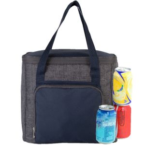 Koeltas draagtas grijs/blauw 28 x 17 x 26 cm 12 liter   -