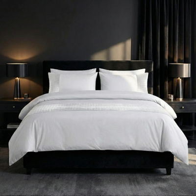 Dekbedovertrek Velvet Band - Wit - Lits-Jumeaux (240x220 Cm) - Wit Microvezel - Effen - Sleeptime - Dekbed-Discounter.nl Dekbedovertrek Velvet Band - Wit - Lits-Jumeaux (240x220 Cm) - Wit Microvezel - Effen - Sleeptime - Dekbed-Discounter.nl