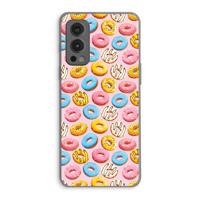 Pink donuts: OnePlus Nord 2 5G Transparant Hoesje - thumbnail