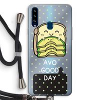 Avo Good Day: Samsung Galaxy A20s Transparant Hoesje met koord