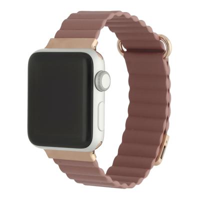 Apple Watch Leren Magneet Magna Band - Roze - 44, 45, 46 & 49mm Apple Watch Leren Magneet Magna Band - Roze - 44, 45, 46 & 49mm