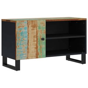 The Living Store Tv-meubel Massief Gerecycled Hout - 80 x 33 x 46 cm - Uniek en trendy design