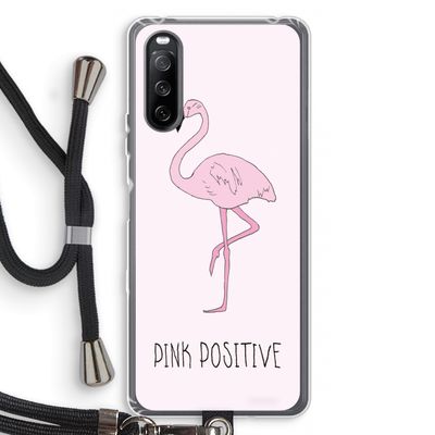 Pink positive: Sony Sony Xperia 10 III Transparant Hoesje met koord