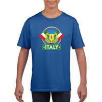 Blauw Italie supporter kampioen shirt kinderen - thumbnail