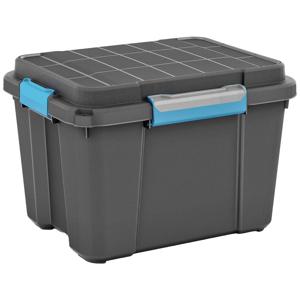 KIS 237440 Opbergbox Scubba Stapelbaar (b x h x d) 495 x 340 x 390 mm Grijs-blauw, Zwart 1 stuk(s)