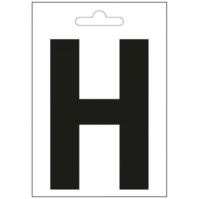 Nautic letter H zwart 100 mm.