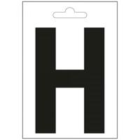 Nautic letter H zwart 100 mm.