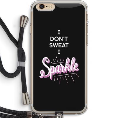 Sparkle quote: iPhone 6 PLUS / 6S PLUS Transparant Hoesje met koord