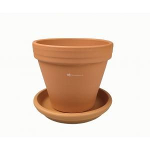 Terracotta pot 31 cm met schotel set