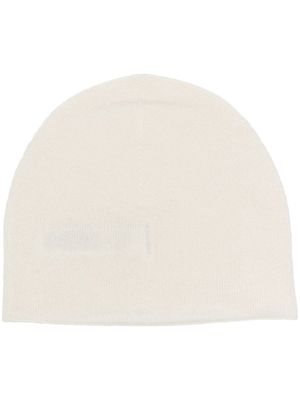Jil Sander bonnet nervuré en cachemire - Tons neutres