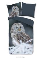 Good Morning Dekbedovertrek "uil" - Grijs - (155x220 cm) - Katoen