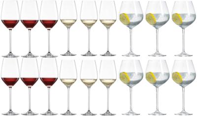 Schott Zwiesel Wijnglazen Fortissimo - Set 18 delig - Witte en Rode Wijnglazen & Gin Tonic Glazen