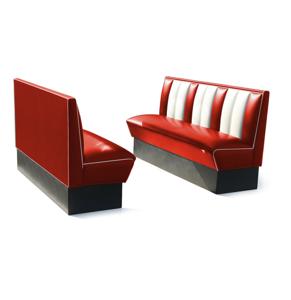 Classic Retro Diner Bank Bel Air HW150 Rood