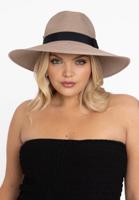 Yoek Fiona Fedora Taupe | Bruin | Maat 58