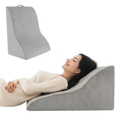 Beenhefkussen Traagschuim Beensteun Kussens Machine Wasbare Hoes Ergonomisch Driehoekig Kussen Grijs