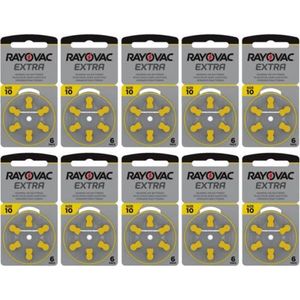 Rayovac Extra Hoorbatterijen 10 Geel 60 pack