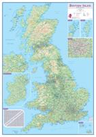 Wandkaart Engeland - British Isles roadplanning wall map | 84 X 119 cm | Maps International Wandkaart Engeland - British Isles roadplanning wall map | 84 X 119 cm | Maps International