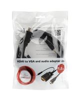 Gembird A-HDMI-VGA-03-10 video kabel adapter 3 m HDMI + 3.5mm VGA (D-Sub) Zwart - thumbnail