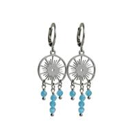 Flow Jewels Oorringen Sunny Blauw Steentje Zilver Flow Jewels Oorringen Sunny Blauw Steentje Zilver
