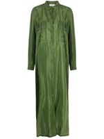 Fabiana Filippi robe-chemise satinée à coupe longue - Vert - thumbnail