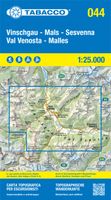 Wandelkaart 044 Vinschgau - Mals - Sesvenna - Val Venosta - Malles | Tabacco Editrice - thumbnail