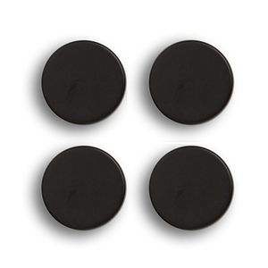 Zeller Zeller whiteboard/koelkast magneten extra sterk - 4x - mat zwart   -
