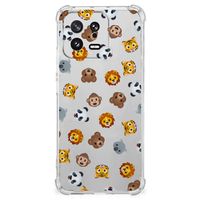 Doorzichtige Silicone Hoesje voor Xiaomi 13 Dieren Emojis - thumbnail