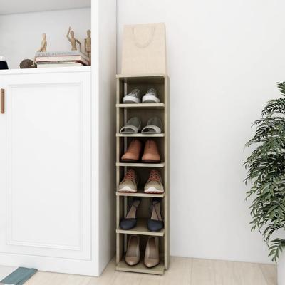 Schoenenkast 27,5x27x102 cm bewerkt hout sonoma eikenkleurig