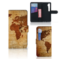 Xiaomi Mi Note 10 Pro Flip Cover Wereldkaart