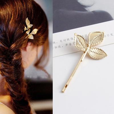 2 PC'S beste cadeau voor vrouwen Hair clip heldere haarspeld eenvoudige haar styling accessoires (gouden Trefoil)