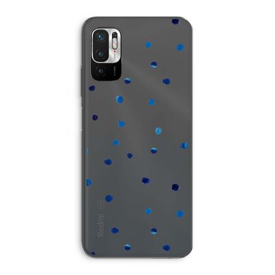 Blauwe stippen: Xiaomi Redmi Note 10 5G Transparant Hoesje
